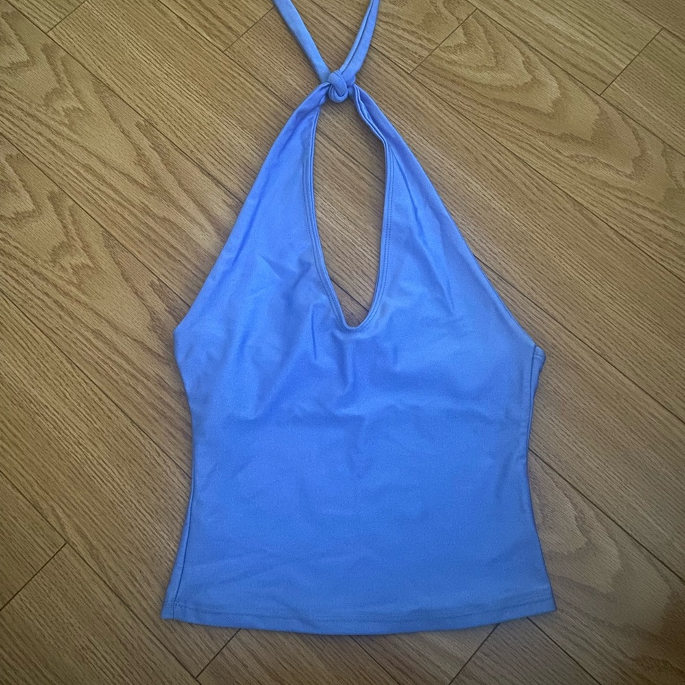 Blue Halter Top